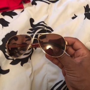 Brown tinted Tory Burch sunglasses for women